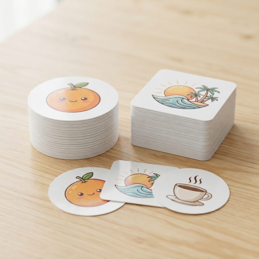Custom round and square slap stickers